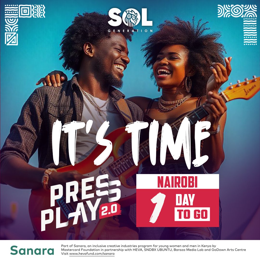solgeneration_'s tweet image. The wait is almost over! 🚀 Just ONE day to go until the #PressPlay2.0 Nairobi callouts. Are you ready to showcase your talent and claim your spotlight? Stay tuned-big things are coming your way! 🎤🎶

#SolGeneration