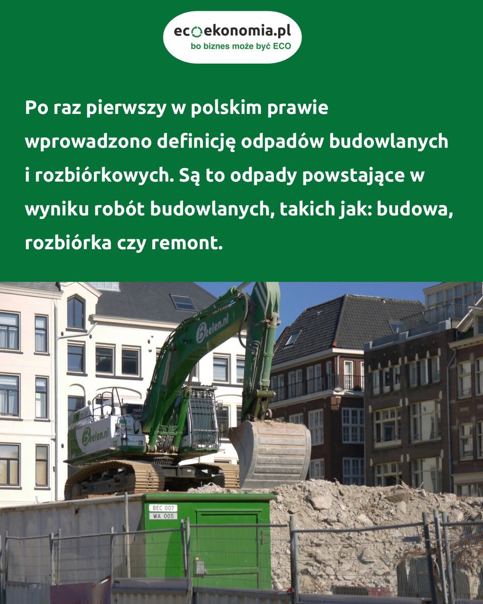 Od 1 stycznia 2025 r. wchodzą w życie nowe regulacje dotyczące gospodarki odpadami budowlanymi i rozbiórkowymi.

#segregacjaodpadow #odpadybudowlane

Chcesz wiedzieć więcej - zapisz się na nasz newsletter: ecoekonomia.pl/newsletter/

ecoekonomia.pl/2025/01/02/rew…