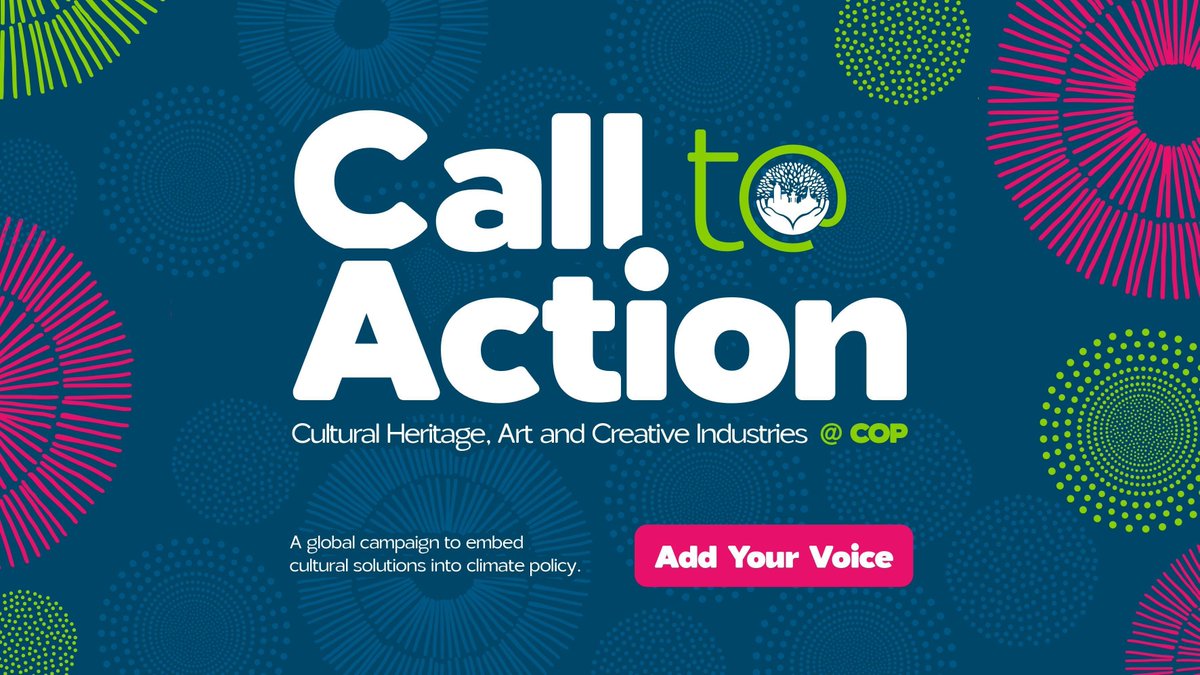 💥 Culture has unparalleled capacity to enable change. 

Cultural voices from across the world are uniting to call for the <a href="/UNFCCC/">UN Climate Change</a> to put culture at the heart of climate policy.

Start 2025 as you mean to go on and support the Global Call >> buff.ly/3VPfqdk