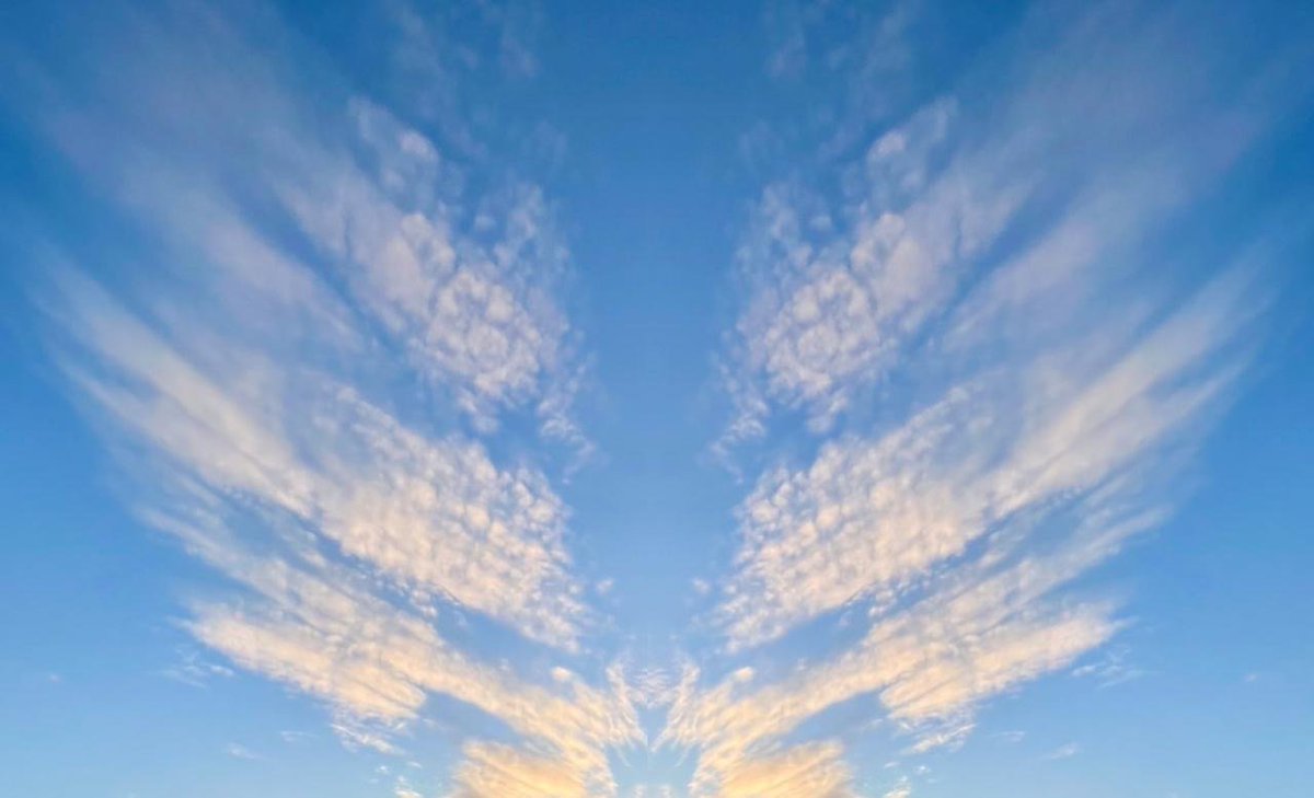 Doubled Wicklow cloud = angel's wings