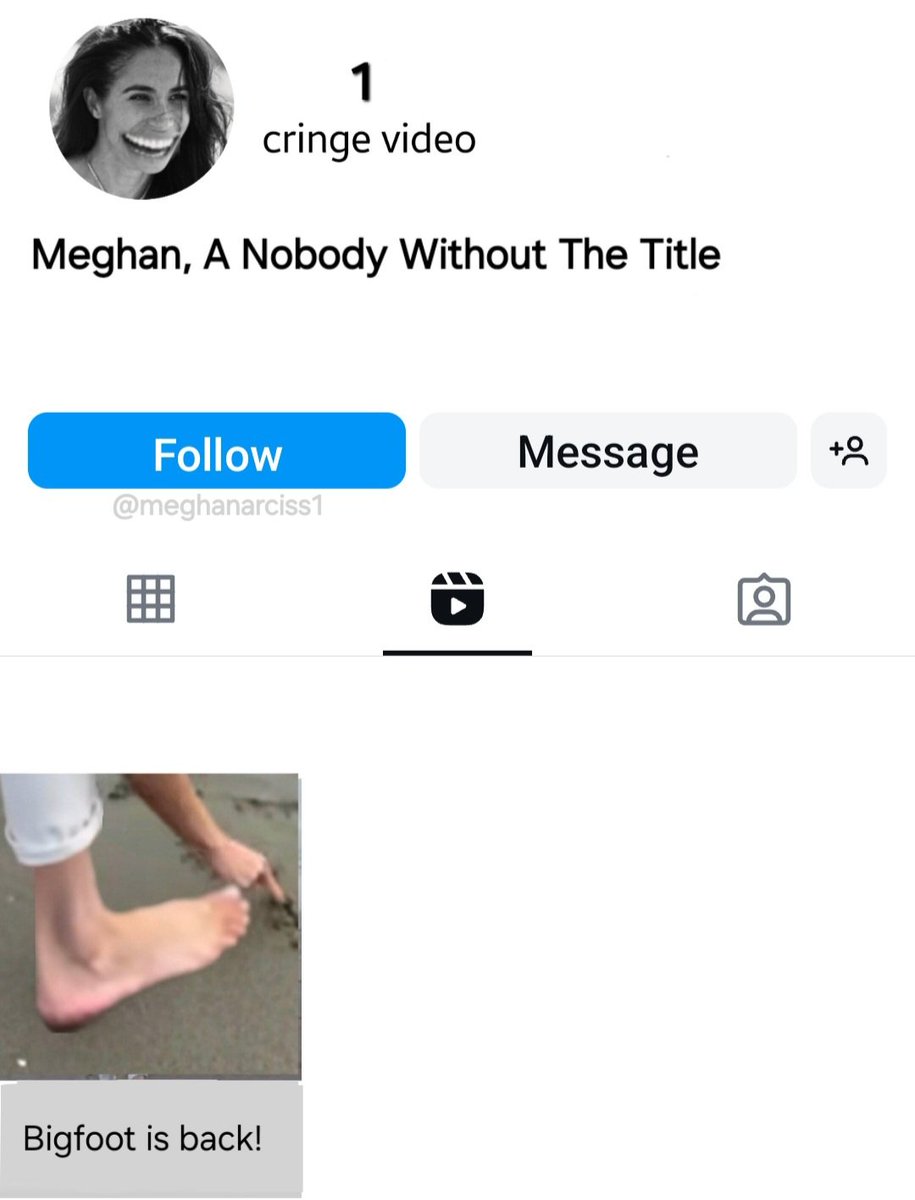 Meghanarciss1's tweet photo. #MeghanMarkle #BigfootIsBack #ILBW #cringe https://t.co/nrIyO2yASf