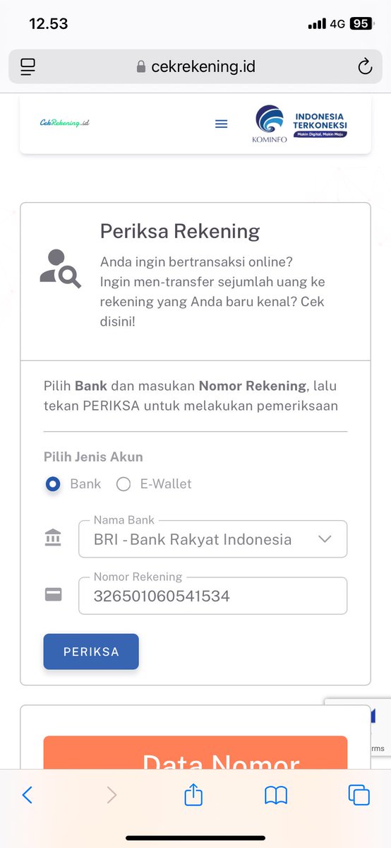 spiceshark_'s tweet photo. @hydroc0co haloo kakk, sebelumnya aku mau ngasih tips biar kakak ga ketipu lagi. Jadi kalo modus bisnis transfernya pake rekening gini, sebelum transfer kakak bisa cek dulu rekeningnya di web kominfo https://t.co/YfKb3usjch, disini bisa keliatan kalo nomernya pernah dilaporin sebagai penipu https://t.co/VkLV4zuR7Q