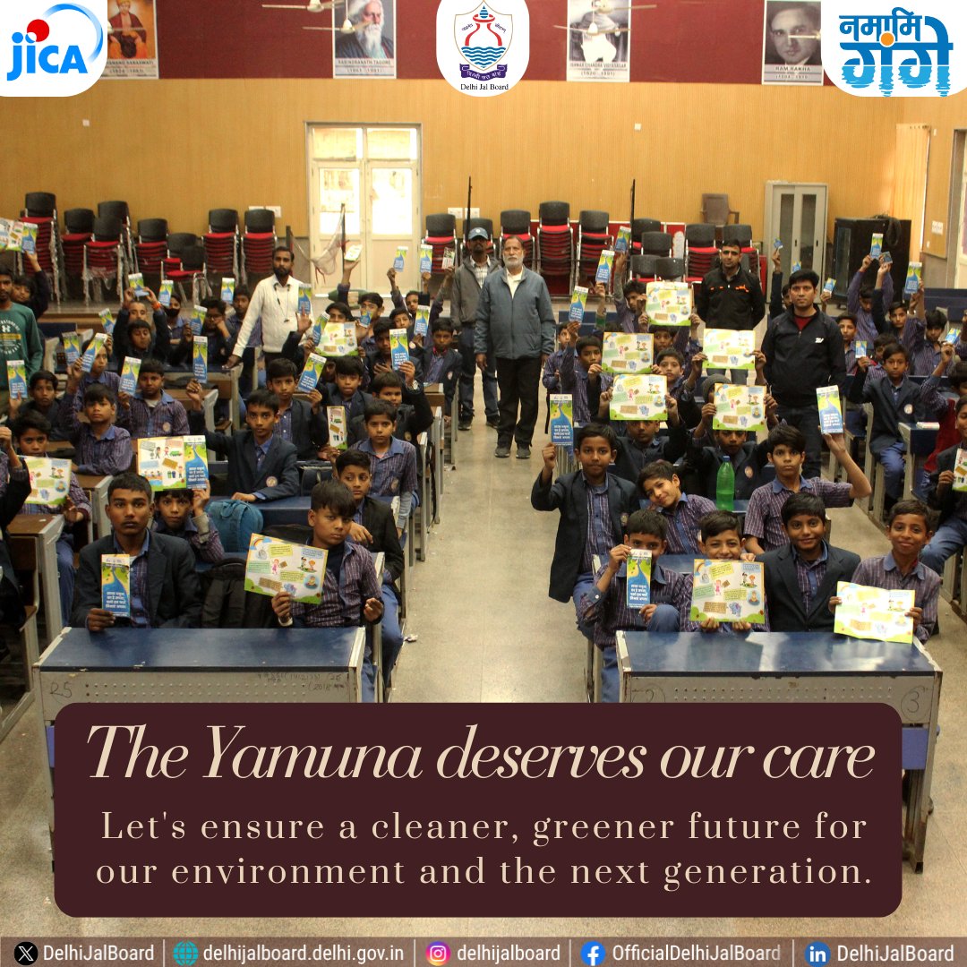 DelhiJalBoard's tweet image. !!Unite for a cleaner, healthier Yamuna!!
Let&apos;s ensure a cleaner, greener future for our environment and the next generation.
.
.
.
#DjbOnMissionMode #DJB4U #YamunaActionPlan_3 #SaveYamuna #SwachYamunaSwasthDelhi #CleanYamuna