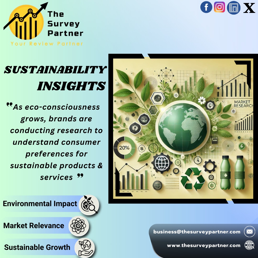 🌱 Sustainability Insights 🌍
Eco-consciousness is driving market trends! Let us help your brand with:
✅ Environmental Impact
✅ Market Relevance
✅ Sustainable Growth
🌐 thesurveypartner.com
📩 business@thesurveypartner.com
#Sustainability #MarketResearch #EcoFriendly