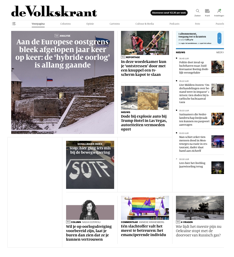 teunvoeten's tweet photo. niets over  #neworleansattack op openingspagina  @volkskrant https://t.co/yqwDl25IMJ