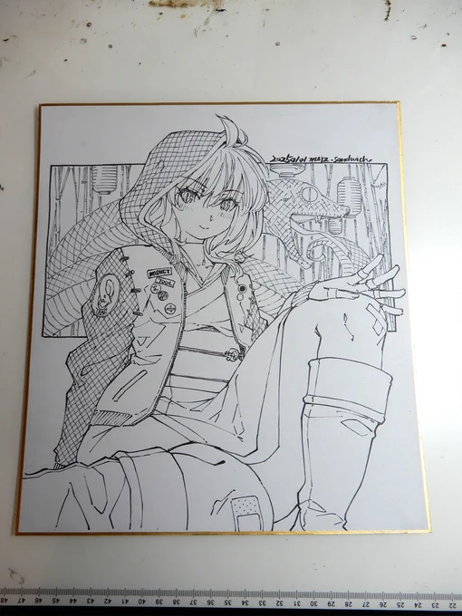 線画。描き込んでます。 