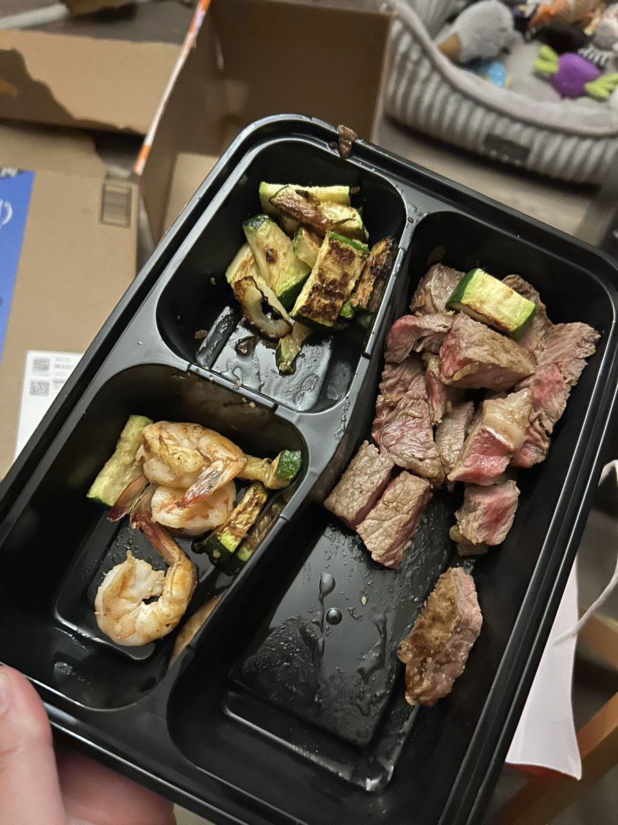 chefcandyland's tweet photo. @Benihana $50 for steak hibachi and it looks like this? Undercooked, minuscule portions? No rice or sauce? So disappointing. #neveragain #doordash #foodpoisoning #boycott https://t.co/ct8ajUXnB5