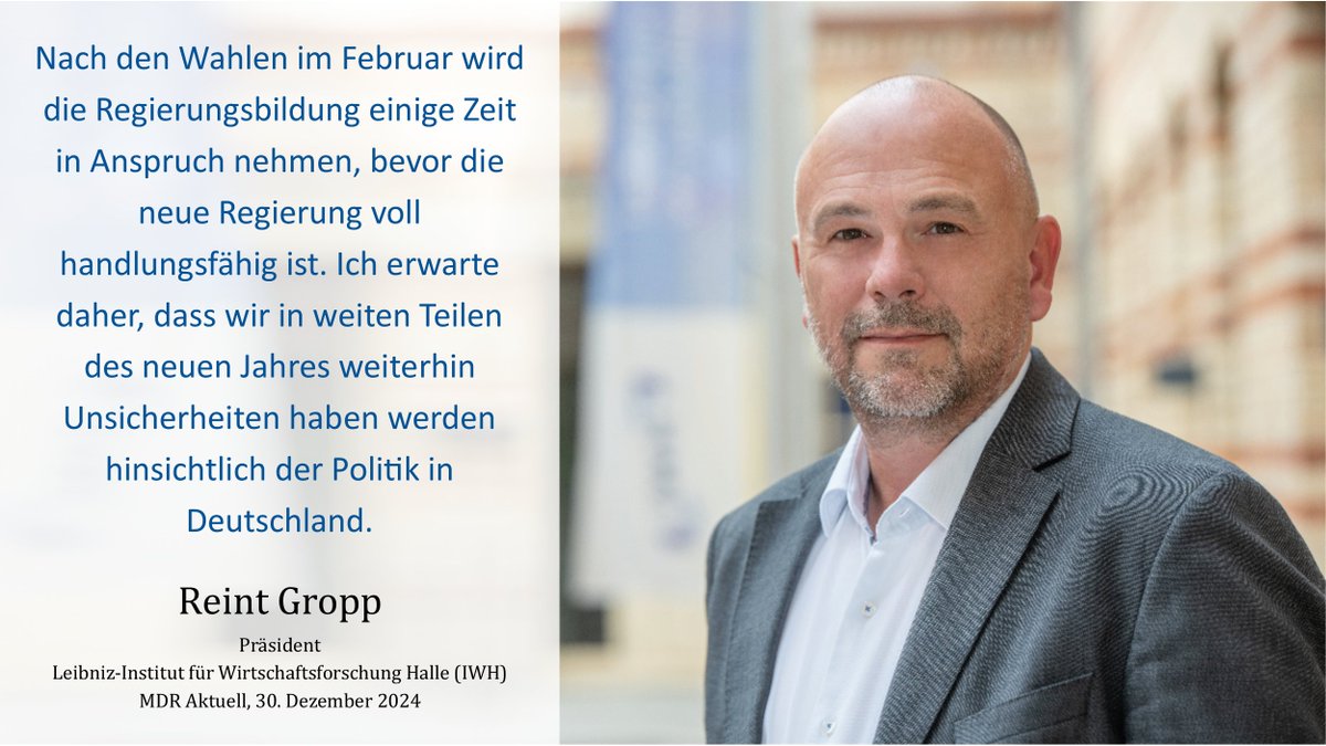 IWH (@iwh_halle) on Twitter photo Was kommt 2025 auf Deutschland zu? IWH-Präsident <a href="/ReintGropp/">Reint Gropp</a> gab dazu Antworten in MDR Aktuell am 30.12.2024 #Wirtschaft #IWH #Wirtschaftspolitik #BTW2025 Was kommt 2025 auf Deutschland zu? IWH-Präsident <a href="/ReintGropp/">Reint Gropp</a> gab dazu Antworten in MDR Aktuell am 30.12.2024 #Wirtschaft #IWH #Wirtschaftspolitik #BTW2025