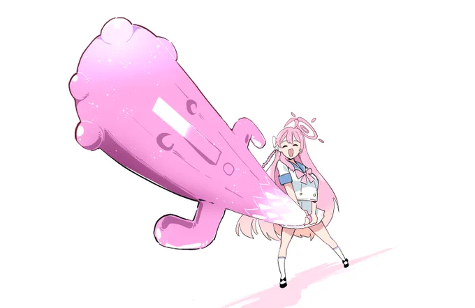 巨大埴輪を持ってるだけのハナコ 