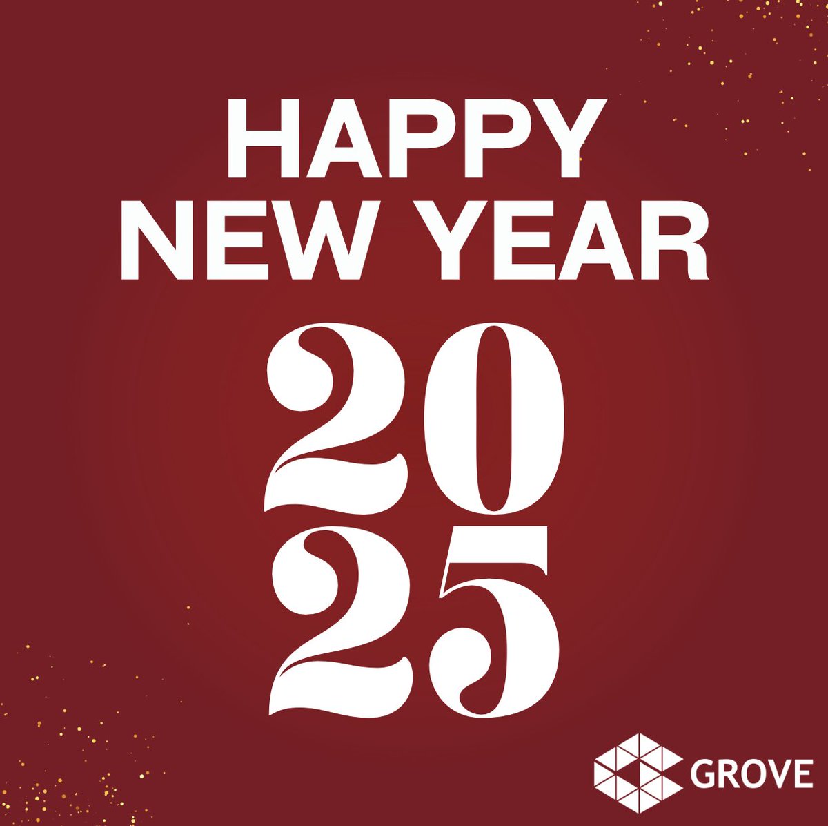 Best wishes for 2025 from everyone at Grove! May this year be filled with new opportunities, growth, and success. 🌟

#YCOB #HappyNewYear