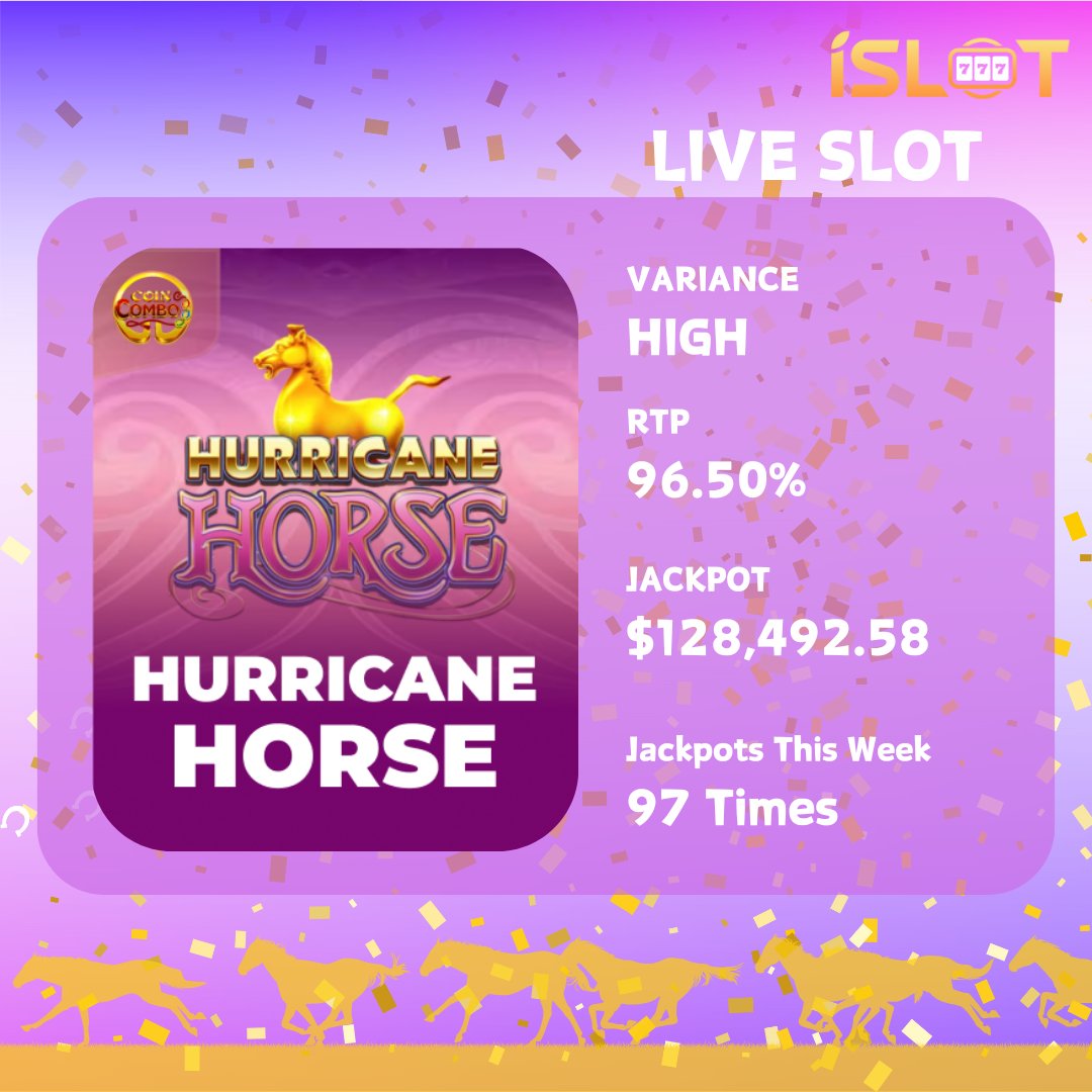 Game: "Hurricane Horse" 🐎

Immerse yourself in the excitement of the Coin Combo jackpot and enjoy its three jackpot box features. Enter the animal kingdom and get great rewards. Since its launch, the Coin Combo jackpot game has seen multiple jackpot wins in one day。
#iSLOT