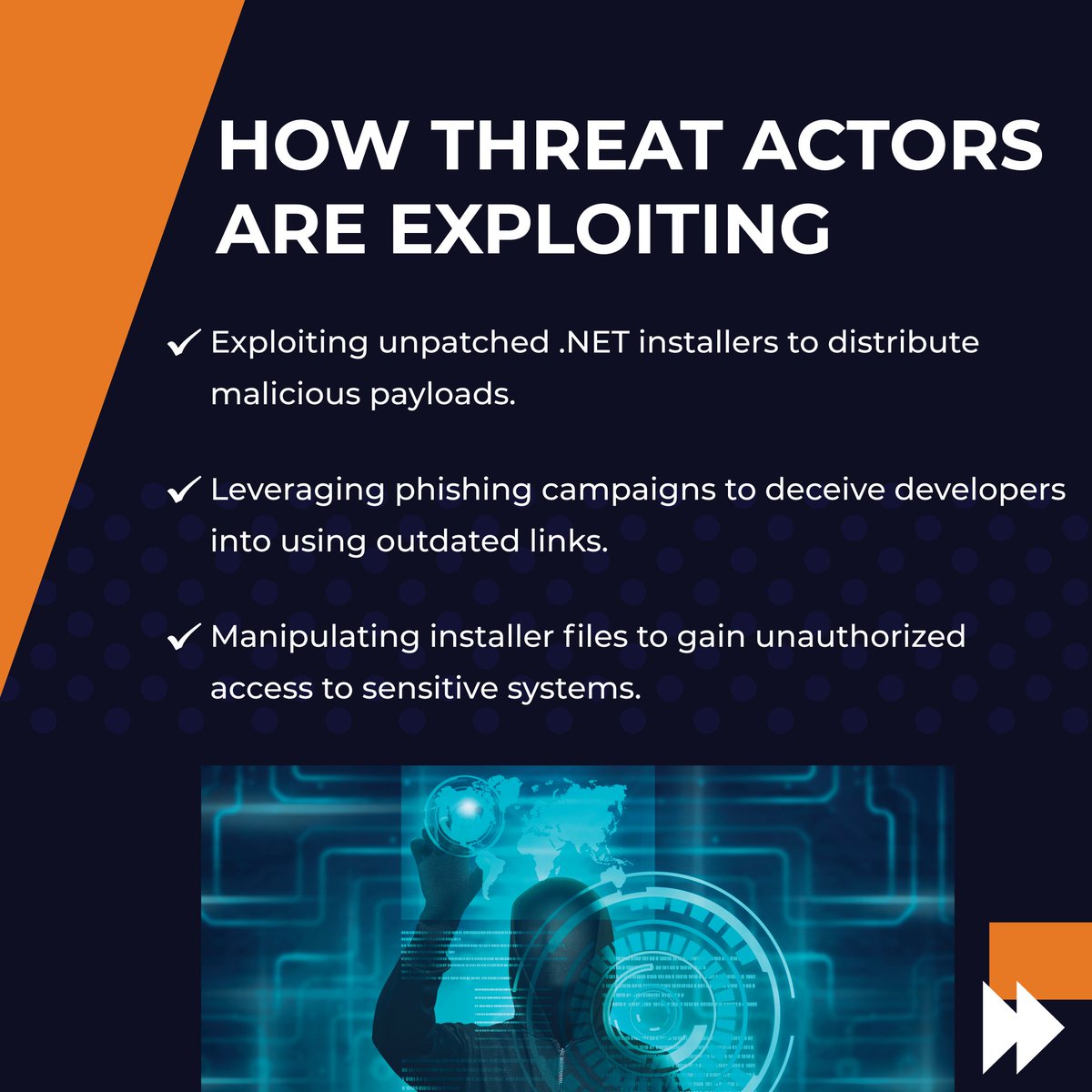 Infosharenew's tweet image. Microsoft Issues Critical Alert for Developers! 
Outdated .NET installer links are posing severe security risks. Threat actors are exploiting vulnerabilities to distribute malware, disrupt workflows, and compromise sensitive data. #VarutraSolutions #SecureDevelopment #CyberAlert