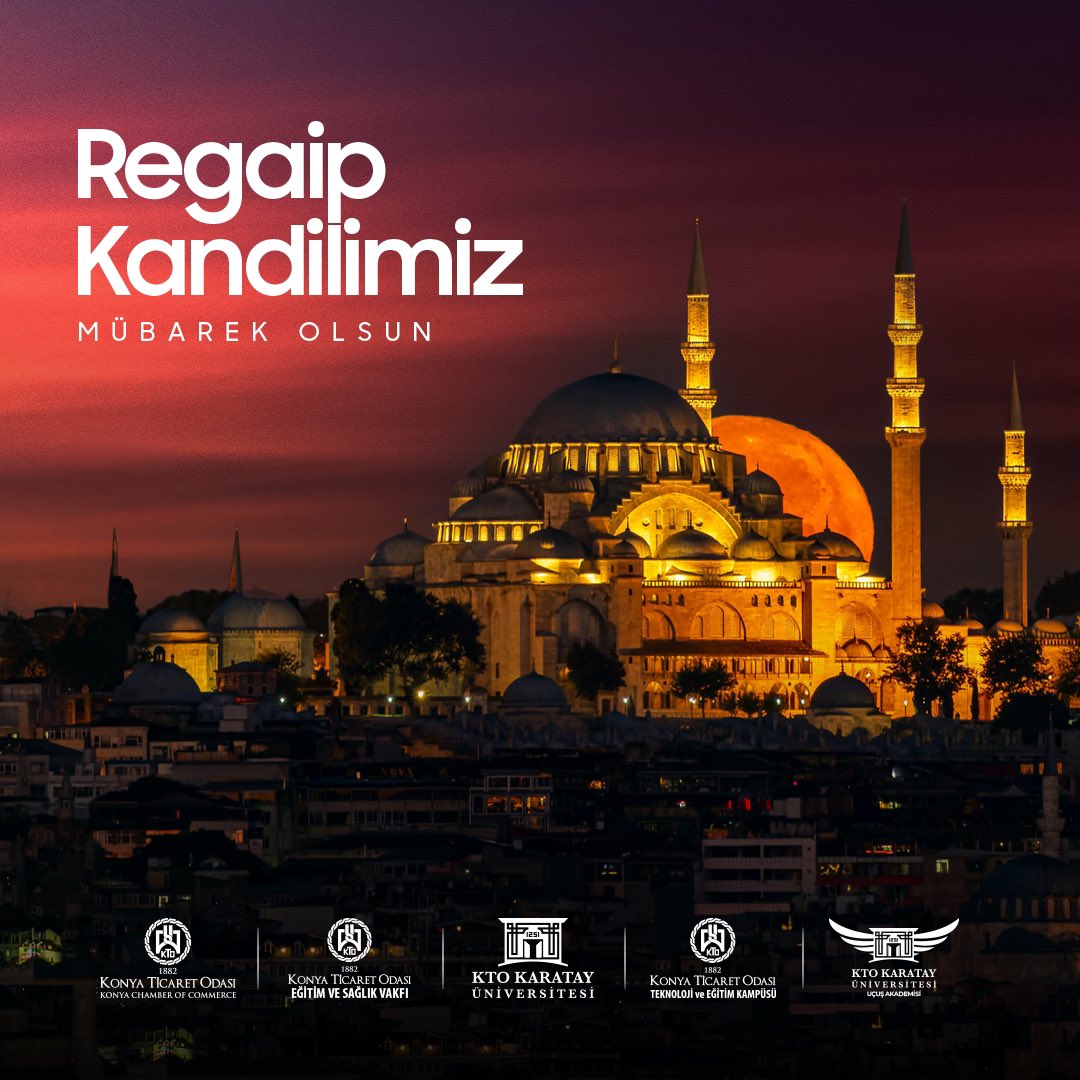 Mübarek üç aylarının müjdecisi Regaip kandiliniz mübarek olsun.

Ülkemiz ve tüm İslam âlemine hayırlar getirmesini temenni ederiz.

#RegaipKandili