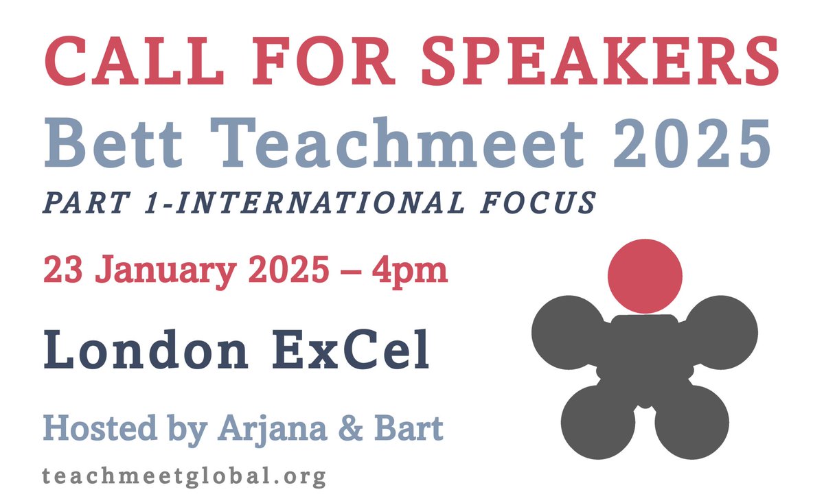 Last spot(s) available to be a speaker at Teachmeet London BETT - 23JAN2025. Info and registration: teachmeetglobal.org  <a href="/abfromz/">Arjana</a>