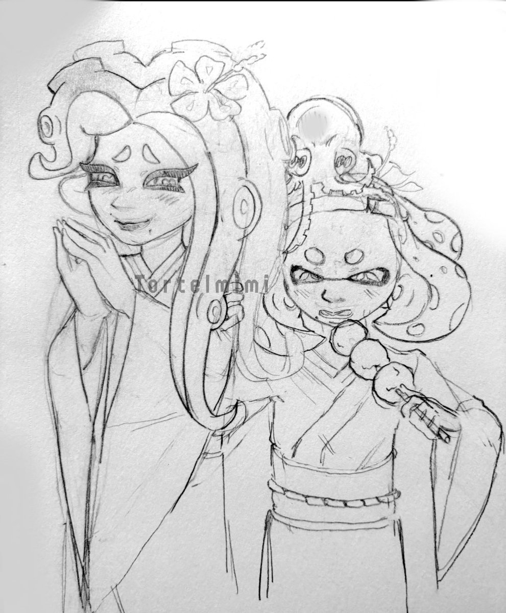 Couple of splatoon doodles (happy new year) #splatoon3