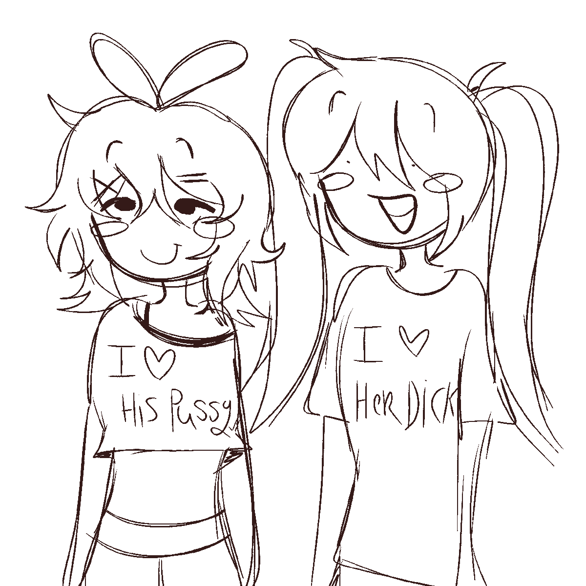 Based on a shirt I saw on Pinterest 

#mikurin #HatsuneMiku #KagamineRin