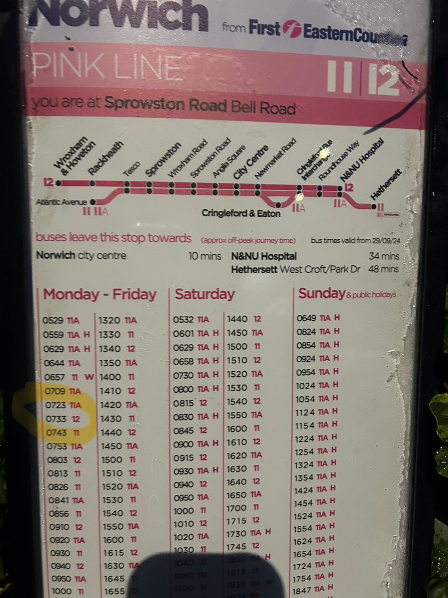 sharnah_bee's tweet photo. @FirstNorwich 

Bus left at 17:18 just missed it even though it’s supposed to be 7:23 ?  I work for the NHS and now I’m going to be late to work as I have to wait an extra 10 mins for the bus which will make me miss the next , how early do you have to be waiting 😤😑🙄 https://t.co/1ye6hWUDaw