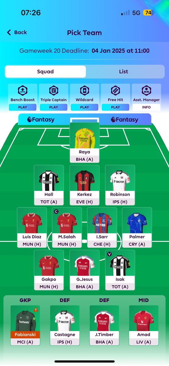 Start Sarr or Castagne? GW20 #FPL