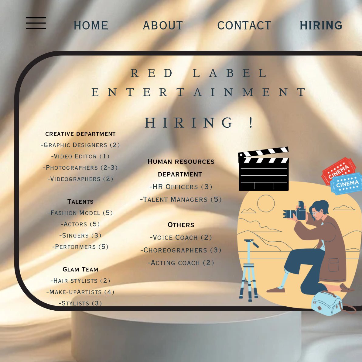 ㅤ

⠀   RED LABEL ENTERTAINMENT
      Home of the Bold and Beautiful.

      Hiring is now OPEN! Click the link to sign up!
      📥docs.google.com/forms/d/1OS1DN… 

ㅤ