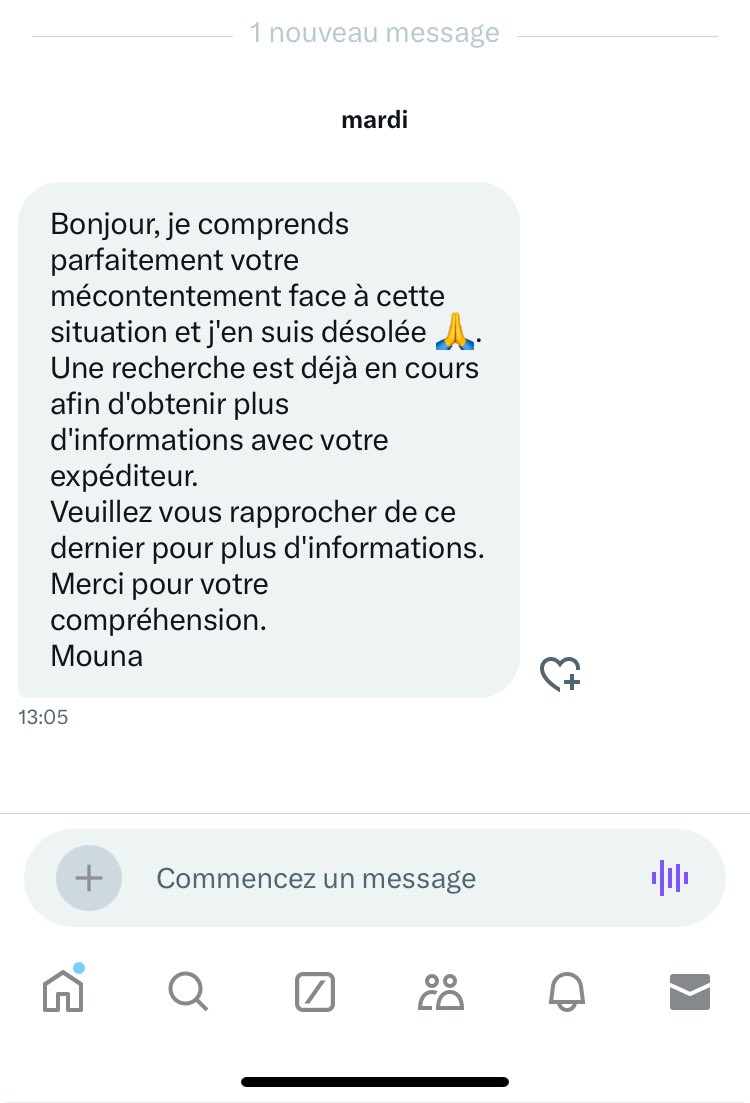 NAWELC's tweet photo. @ChronopostSAV @Chronopost Encore une fois votre réponse prouve votre mépris et votre manque de compréhension! Pour la quatrième fois je suis l’EXPEDITEUR!! https://t.co/ZYjTTh69ml