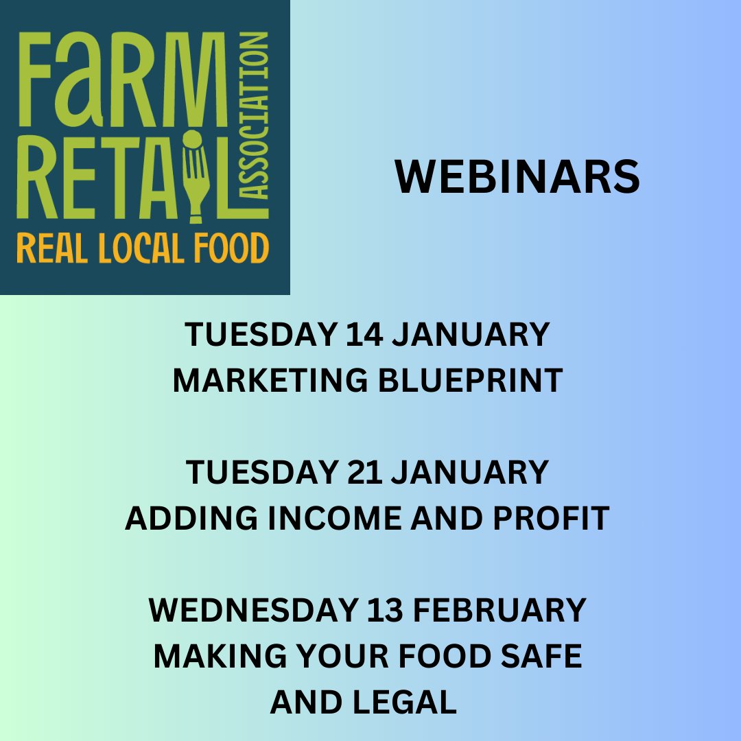 One of the many member benefits we offer is expert advice and support including online webinars.

This January and February we have an exciting programme of webinars coming up! 
shorturl.at/zjoEd
#training #learning #development #farmretail