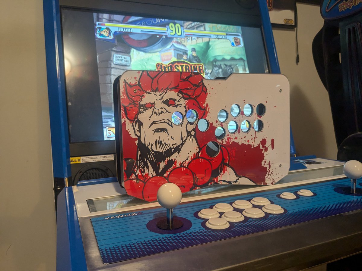 DEEP_SEA_CM's tweet image. A akuma hitbox case I just built, if anyone is interested in it message me!!