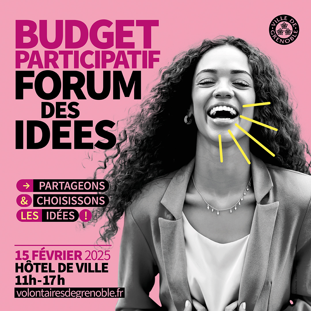 📣 Samedi 15 février, vous avez un rôle crucial à jouer !

Dans le cadre du budget participatif, venez découvrir les idées proposées, échanger, se rencontrer et pré-sélectionner vos idées préférées 💡

Rendez-vous à l'Hôtel de Ville de 11h à 17h !

🔗grenoble.metropoleparticipative.fr/participation/…