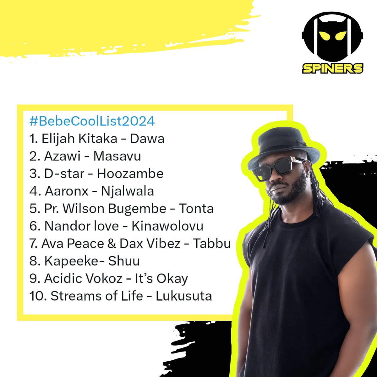 shinewittwinkle's tweet image. 📑 | #BebeCoolList 

Well it's this time of the year when rasta @BebeCoolUG drops his #BebeCoolList2024 ‼️