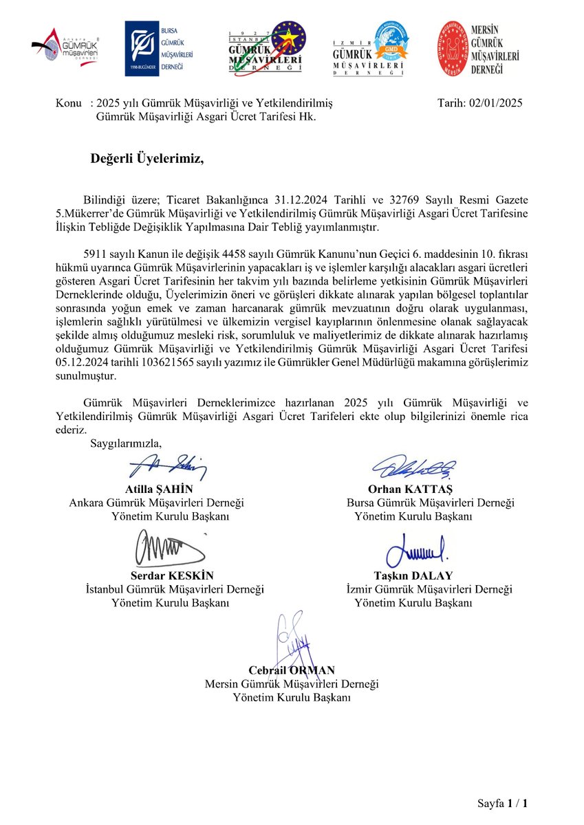2025 yılı Gümrük Müşavirliği ve Yetkilendirilmiş Gümrük Müşavirliği Asgari Ücret Tarifesi Hk.

izmgmd.org.tr/?go=sayfa-deta…