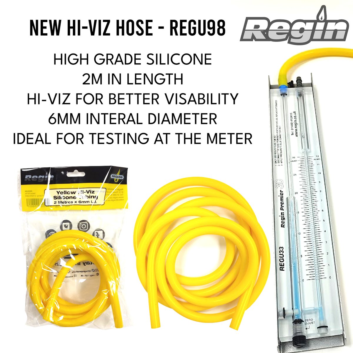 Our Hi-Viz silicone hose has been a great addition to our inventory. Never lose sight of your hose again. And with it being silicone, it will last far longer than natural rubber.

#gastesting #gashose #manometer #hiviz #reginproducts #vanstock