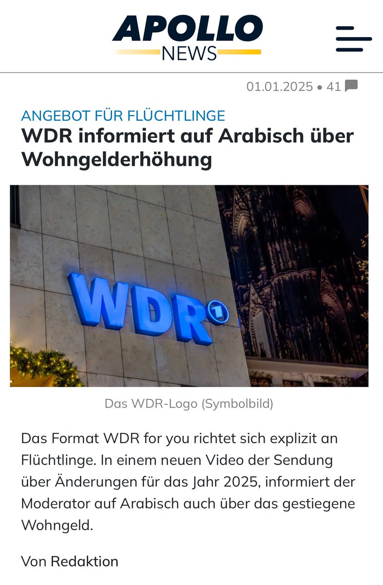 Muss man in Deutschland eigentlich noch deutsch können ? 

apollo-news.net/wdr-informiert…