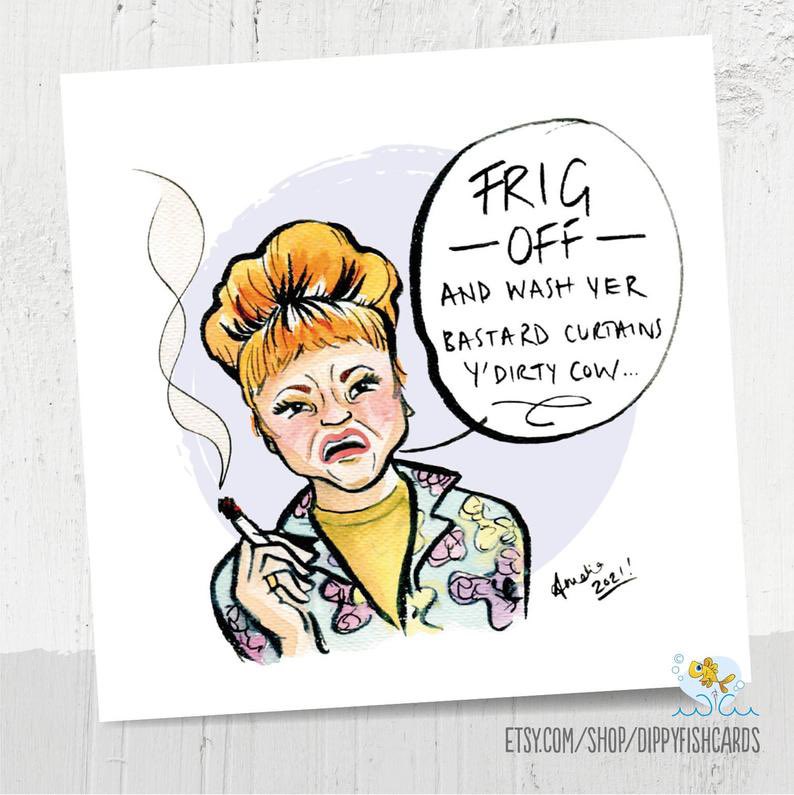 gingertotty's tweet photo. Today, poorly me is going to watch EAST IS EAST - and guffaw LOUDLY at my favourite bit, immortalised in THIS CARD I drew while watching it another New Year’s Eve night
It’s available in me Dippyfish emporium innit!
#eastiseast #movielover #mhhsbd #frigoff https://t.co/mOnvXlbMBT