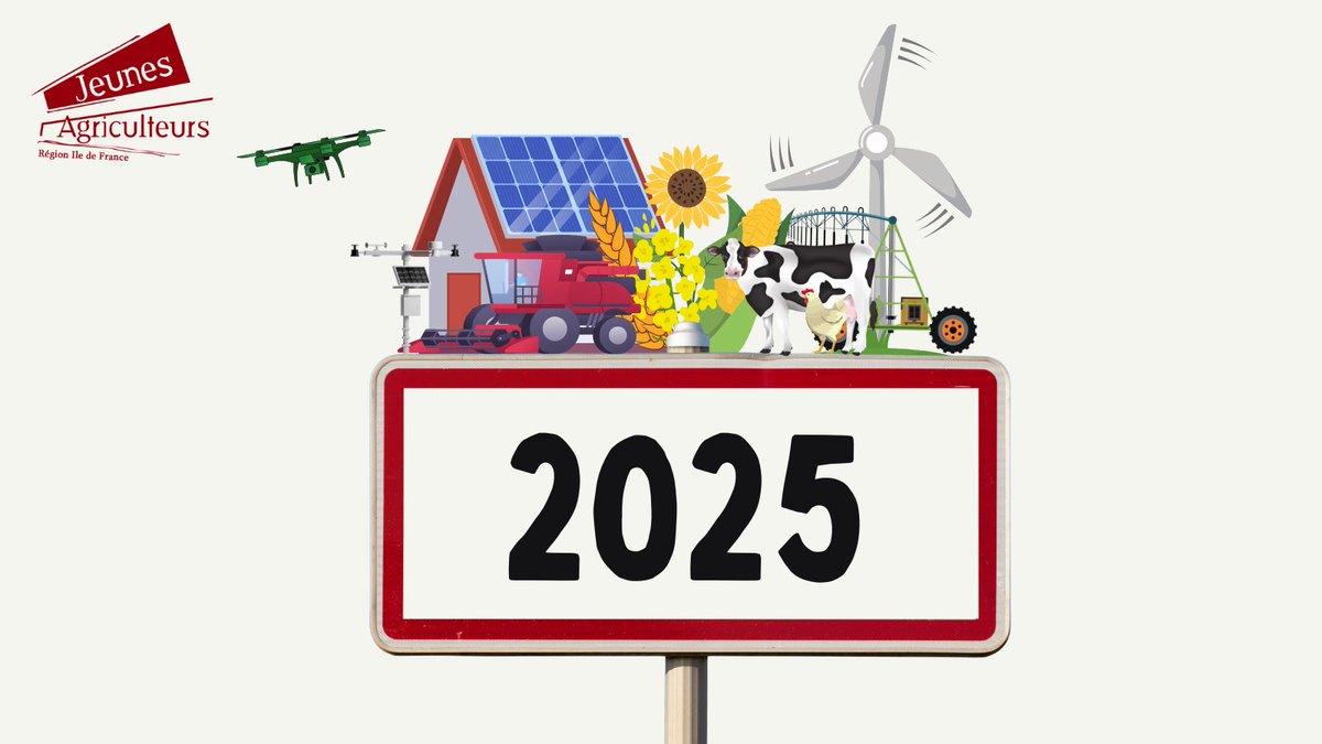 🌾Les <a href="/JAregionIDF/">JA Région IDF</a> vous souhaitent une excellente année 2025 ! 🎉Que cette année soir porteuse d’espoir pour l’agriculture afin d’améliorer la compétitivité des exploitations et favoriser l’installation des jeunes agriculteurs. #Voeux2025 #Agriculture #JeunesAgriculteurs