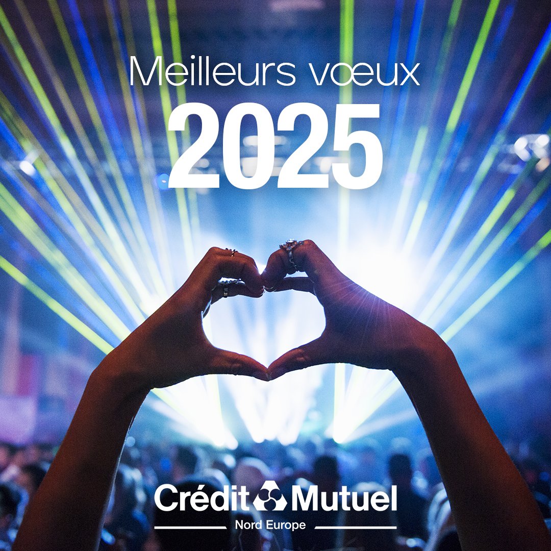 [BONNE ANNÉE] Les équipes du <a href="/CreditMutuel_NE/">Crédit Mutuel NE</a> vous présentent leurs meilleurs vœux pour 2025 🥰 ! 
Nous espérons vous revoir, tout au long de cette nouvelle année, pour faire le plein d'émotions au cœur de nos territoires 🔥