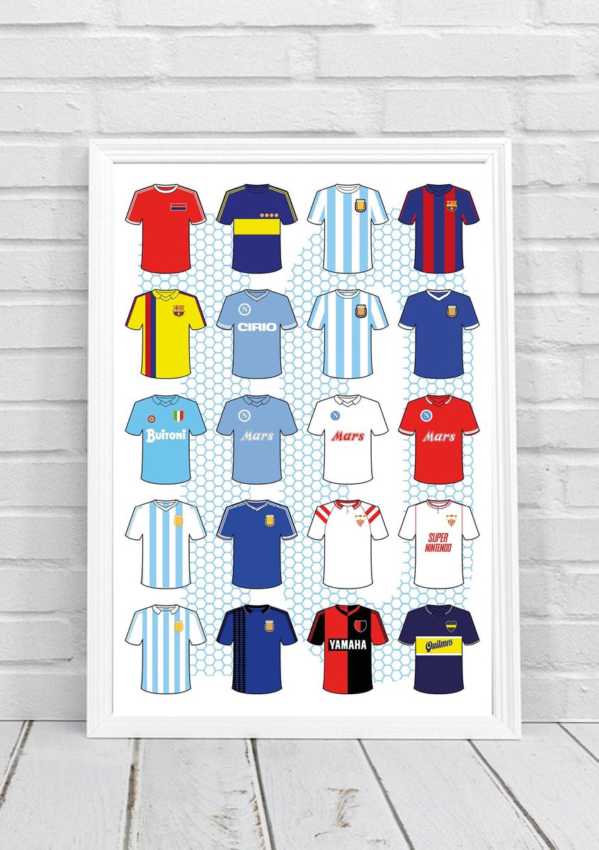 🆕️🇦🇷 Maradona shirts A4 print

Featuring 20 of the shirts Diego wore during his career, including Argentina, Barcelona, Napoli, Sevilla and Boca Juniors.

thekitparadeshop.etsy.com/listing/183789…