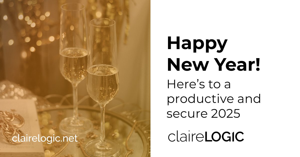 2025 brings exciting changes at claireLOGIC as we continue to join with Aura Technology. A bigger team, more capability to help you protect your business and operate productively and securely. Happy New Year!  🥂
#NewYear #ITservices #ITsecurity