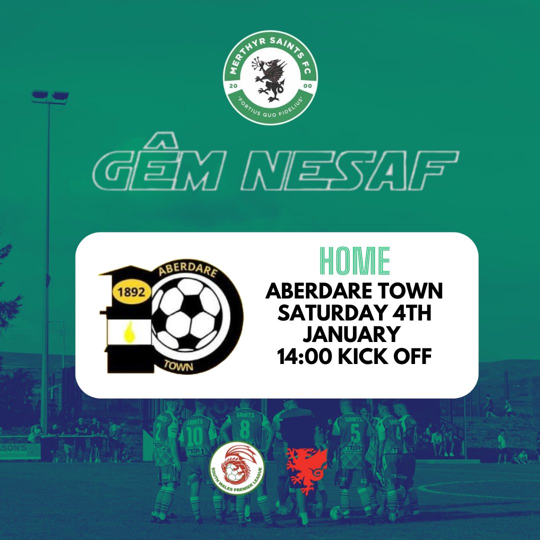 ⏭️ First up for the Saints in 2025 is a home tie against <a href="/AberdareTown/">Aberdare Town FC</a> - it would be great to see you up the ICI on Saturday!