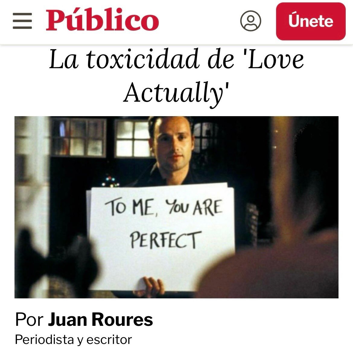Siempre supe que «Love Actually» ignoraba a las personas racializadas, mayores o LGTBIQA+. Pero esta Navidad he vuelto a verla y resulta que la escasa diversidad es lo de menos. Hay pocas películas tan tóxicas y, aun así, no puedo evitar disfrutarla. En Público os cuento por qué.