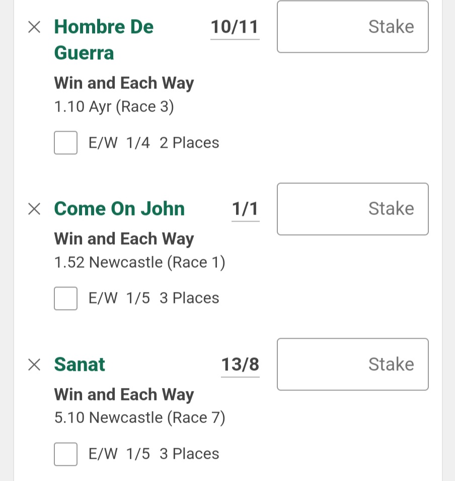 TWLFreeTips's tweet photo. Very poor day of racing today so just these 3 singles👌 https://t.co/XX34hydbYQ