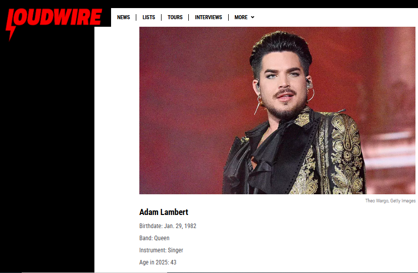 Rock Stars Celebrating Birthdays in January
Adam Lambert
Birthdate: Jan. 29, 1982
Band: Queen
Instrument: Singer
Age in 2025: 43
loudwire.com/rock-star-birt…
