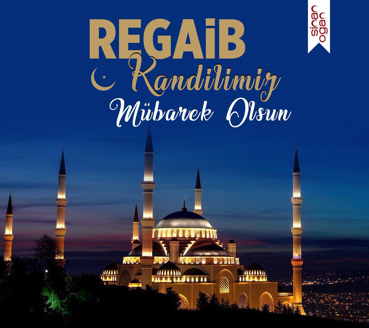 Mübarek #RegaipKandili nizi tebrik ediyor, üç ayların başlangıcı olan bu mübarek günlerin, Türk-İslam alemi için birlik ve beraberlik; barış, sağlık ve huzur getirmesini Yüce Allah`tan niyaz ediyorum.