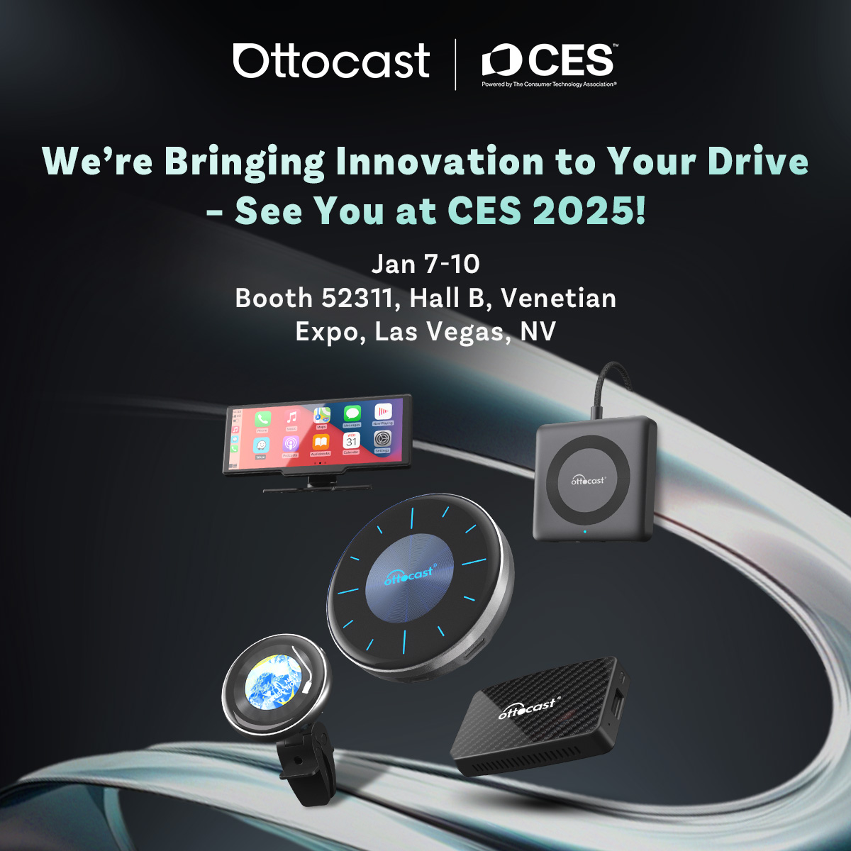 Ottocast invites you to attend the 2025 CES exhibition, don't miss it！！👏👏👏
#CES2025 #ottocast
