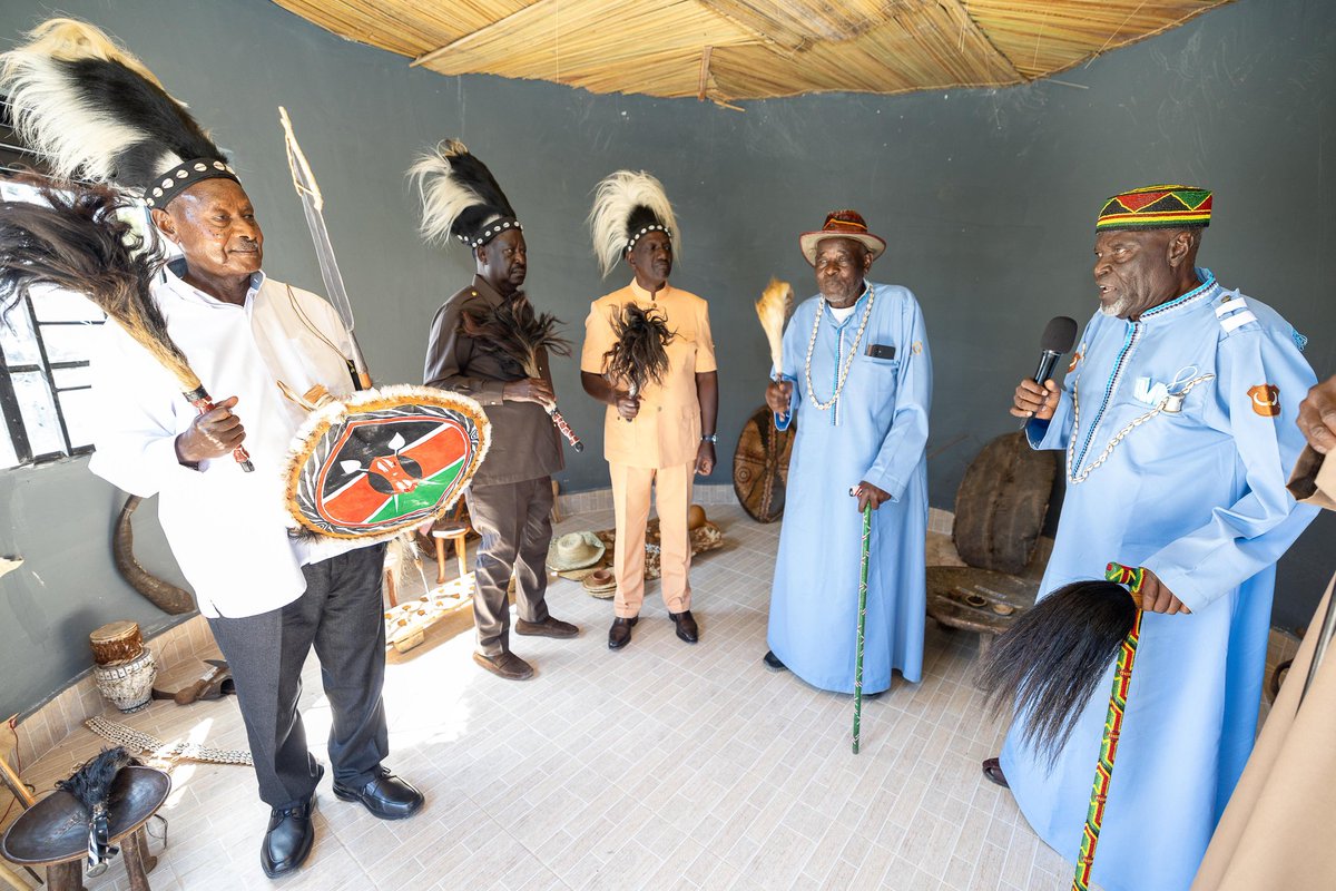 RailaOdinga's tweet photo. Piny Luo Cultural Festival is today honoured to host H.E President William Ruto and H.E President Yoweri Museveni at Got Ramogi. We thank them for creating time to celebrate our culture https://t.co/B1MlK7hJs0