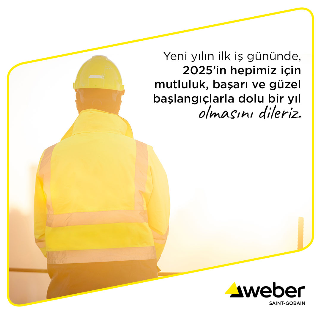 🎉Yeni yılın ilk iş gününde tüm ustalarımıza başarı dolu bir yıl diliyoruz!​
💚 #weber #webertürkiye #YeniYıl #SaintGobain
