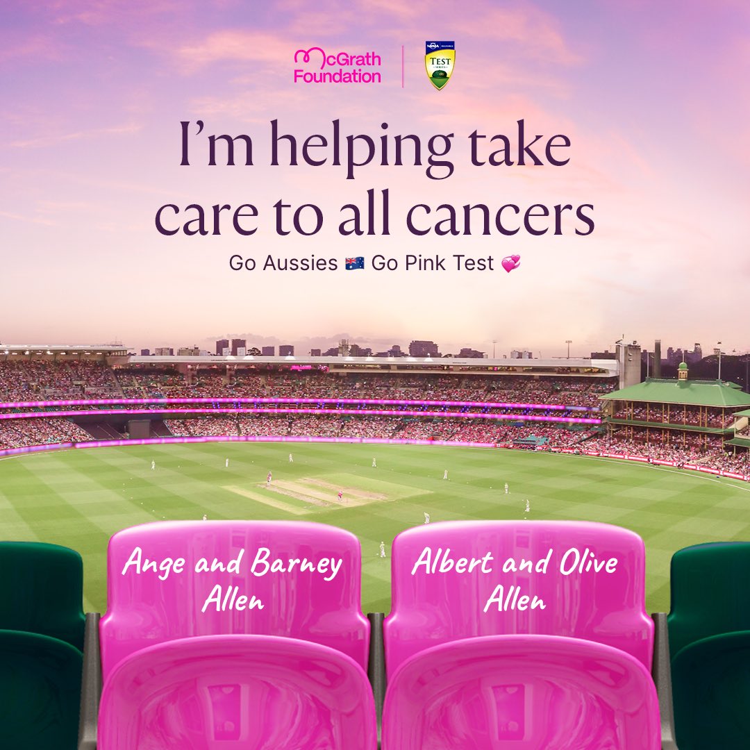 AngelaBarney (@angeandbarney) on Twitter photo #PinkTest <a href="/McGrathFdn/">Mcgrathfdn</a>
Looking forward to watching and supporting. Weather forecast looking ok for a change in Sydney too!
#AUSvIND Go Aussies 🇦🇺👊 #PinkTest <a href="/McGrathFdn/">Mcgrathfdn</a>
Looking forward to watching and supporting. Weather forecast looking ok for a change in Sydney too!
#AUSvIND Go Aussies 🇦🇺👊