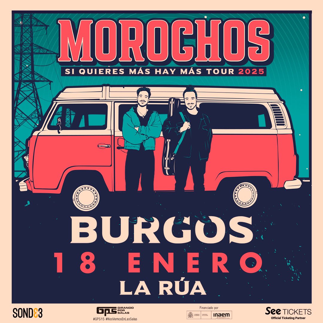 Girando Por Salas (@girandoporsalas) on Twitter photo Morochos vuelven a la carretera con una gira de conciertos con ayudas #GPS15 📍9 enero <a href="/teatrocentral/">cafeteatrocentral</a> de Baeza (Jaén) 📍17 <a href="/elgrancafeleon/">EL GRAN CAFE LEON</a> con entradas agotadas y 📍18 <a href="/laruaburgos/">La Rua Burgos</a> . Todos los detalles girandoporsalas.com Morochos vuelven a la carretera con una gira de conciertos con ayudas #GPS15 📍9 enero <a href="/teatrocentral/">cafeteatrocentral</a> de Baeza (Jaén) 📍17 <a href="/elgrancafeleon/">EL GRAN CAFE LEON</a> con entradas agotadas y 📍18 <a href="/laruaburgos/">La Rua Burgos</a> . Todos los detalles girandoporsalas.com