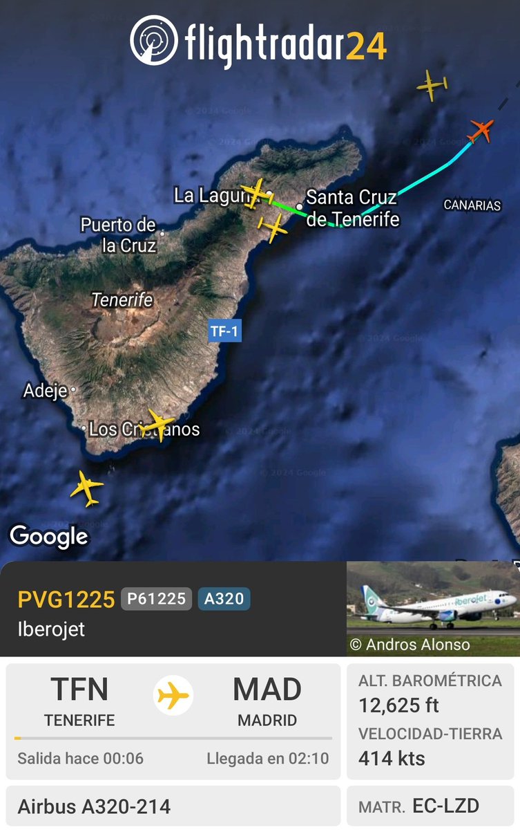 ciclbh2's tweet photo. 🔴#URGENTE
Despega de #Tenerife a #Madrid nuevo vuelo clandestino de traslado de inmigrantes❗
En 14 meses Sánchez ha enviado de Canarias a la Península
❗+43.300 en +171 vuelos✈❗
❗Efecto llamada brutal❗
Iberojet rescatada cuando era #Globalia #Begona #Aldama
#sanchezaprisión https://t.co/h5FctBhJBE