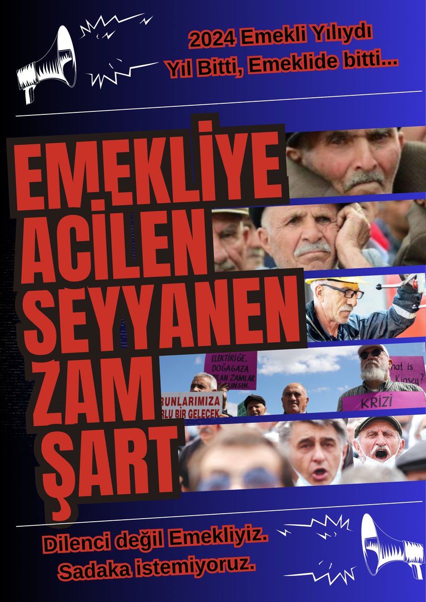 yerel halk 🇹🇷 (@yerel_halk) on Twitter photo EMEKLİLERE SEYYANEN ZAM ŞART OLDU.‼️
Bugün Emeklilerin geçinebilmesi için tüm emeklilere seyyanen bir zam yapılması artık şart olmuştur.‼️
<a href="/RTErdogan/">Recep Tayyip Erdoğan</a> <a href="/dbdevletbahceli/">Devlet Bahçeli</a>
<a href="/tuikbilgi/">tuik.gov.tr</a> <a href="/memetsimsek/">Mehmet Simsek</a>
#EmekliyiTüikleEzdiniz
#Eytli5000KısmiPerişan EMEKLİLERE SEYYANEN ZAM ŞART OLDU.‼️
Bugün Emeklilerin geçinebilmesi için tüm emeklilere seyyanen bir zam yapılması artık şart olmuştur.‼️
<a href="/RTErdogan/">Recep Tayyip Erdoğan</a> <a href="/dbdevletbahceli/">Devlet Bahçeli</a>
<a href="/tuikbilgi/">tuik.gov.tr</a> <a href="/memetsimsek/">Mehmet Simsek</a>
#EmekliyiTüikleEzdiniz
#Eytli5000KısmiPerişan