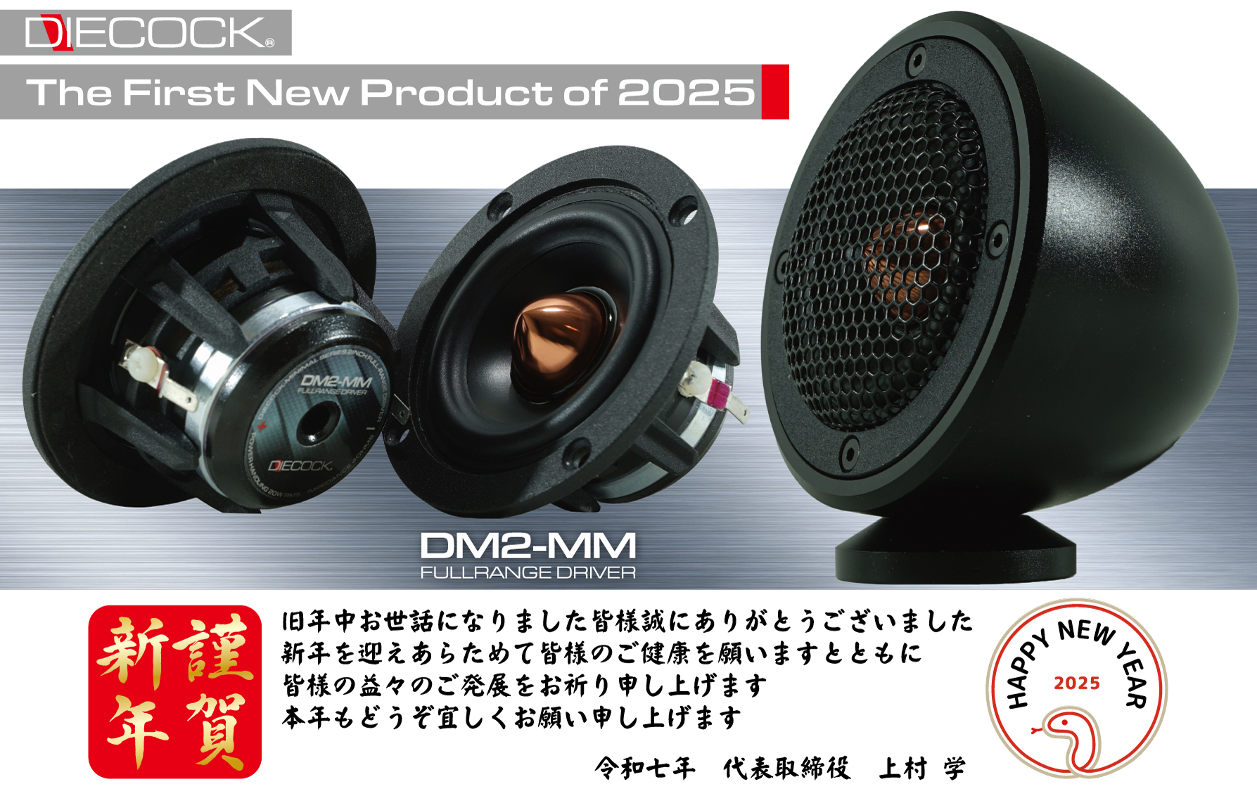 DIECOCK 起き DM8-GR 2発 ミッドスピーカー DIECOCK 起き DM8-GR 2発 ミッドスピーカー