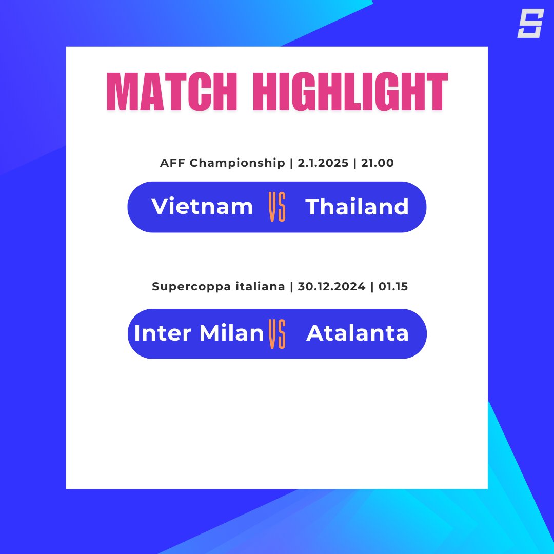 iSportsAPI's tweet image. What to watch today?
⚽️AFF Championship Final
⚒️Vietnam vs Thailand
⚽️Supercoppa Italiana Semifinal
⚒️Inter Milan vs Atalanta
Use iSports API to get the sports data and odds feed.
#aff2024 #footballapi